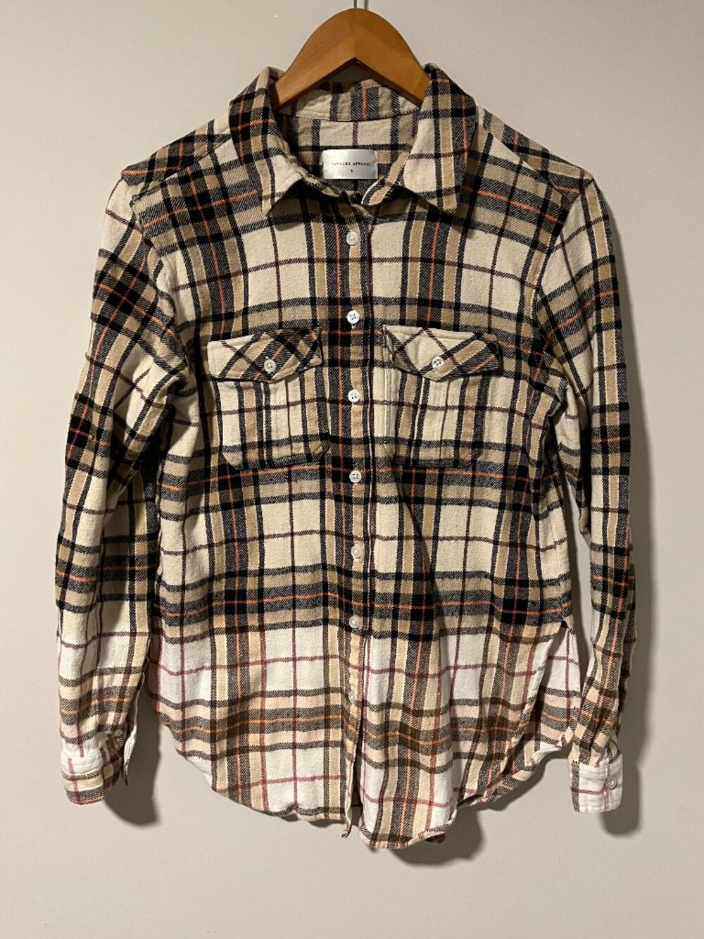 Panache Apparel Ombre Flannel Cream Brown 100% Cotton